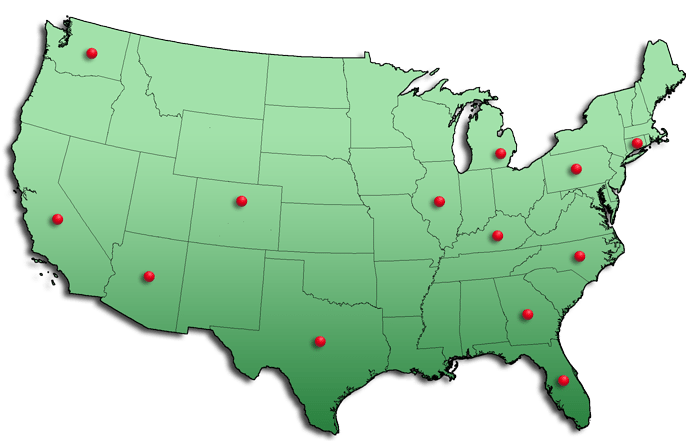 Cicioni Sprinter service and sales coverage map